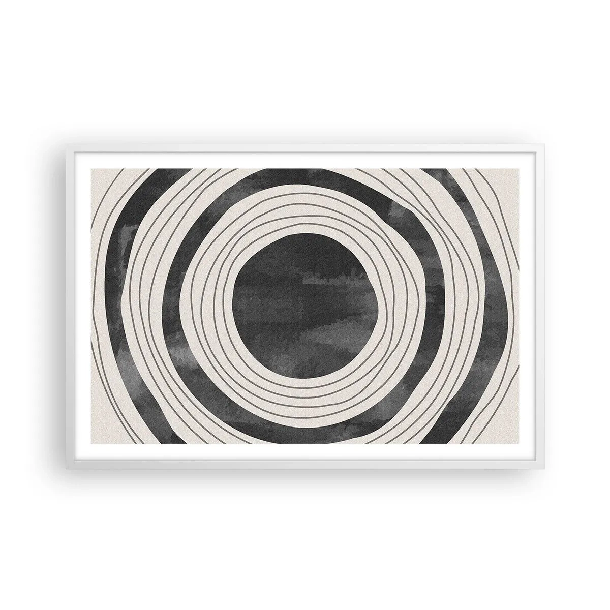 Affiche dans un cadre blanc - Poster - Droit au but - 91x61 cm