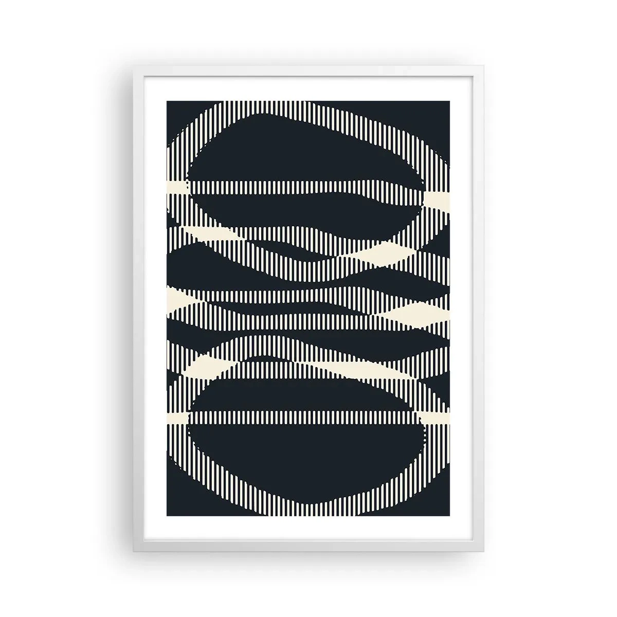 Affiche dans un cadre blanc - Poster - Une tentative de briser l'obscurité - 50x70 cm