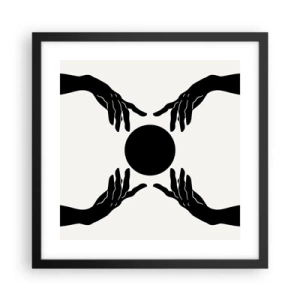 Affiche dans un cadre noir - Poster - Signe secret - 40x40 cm