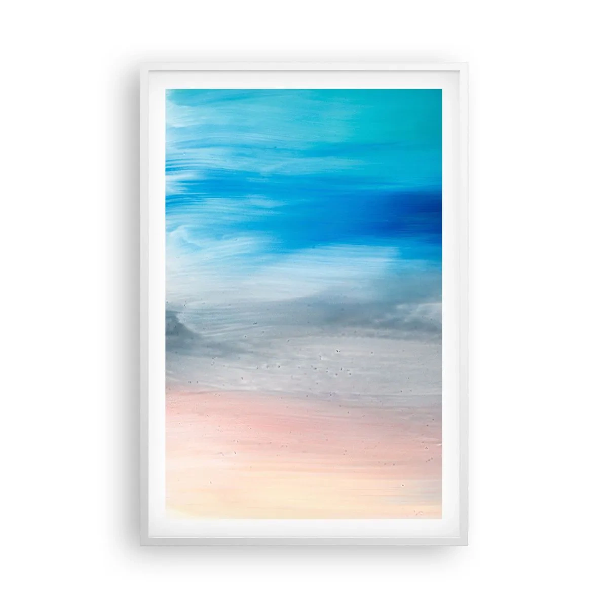 Affiche dans un cadre blanc - Poster - Éléments : air - 61x91 cm