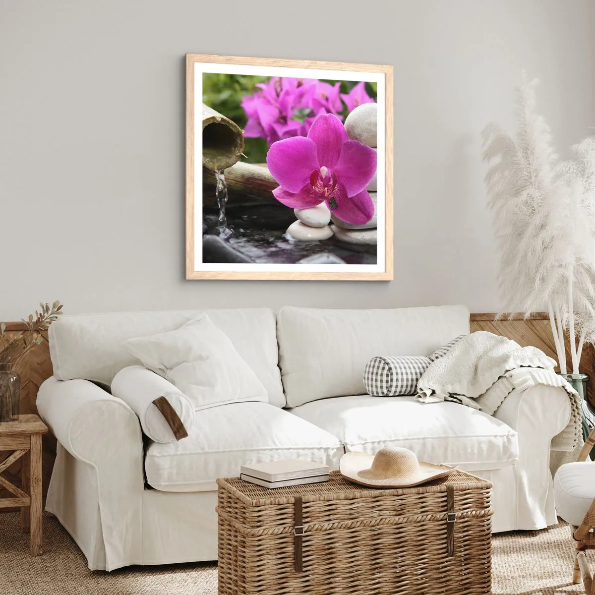 Affiche dans un chêne clair - Poster - Tu te reposes déjà - 50x50 cm