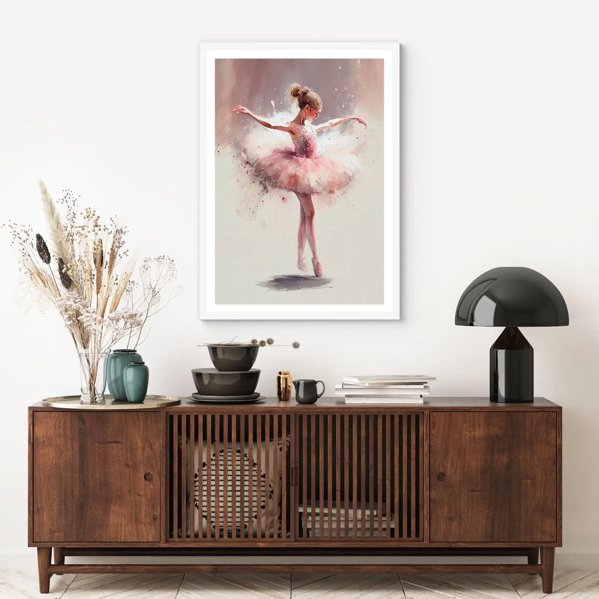 Affiche dans un cadre blanc - Poster - Comme un jeune oiseau - 40x50 cm