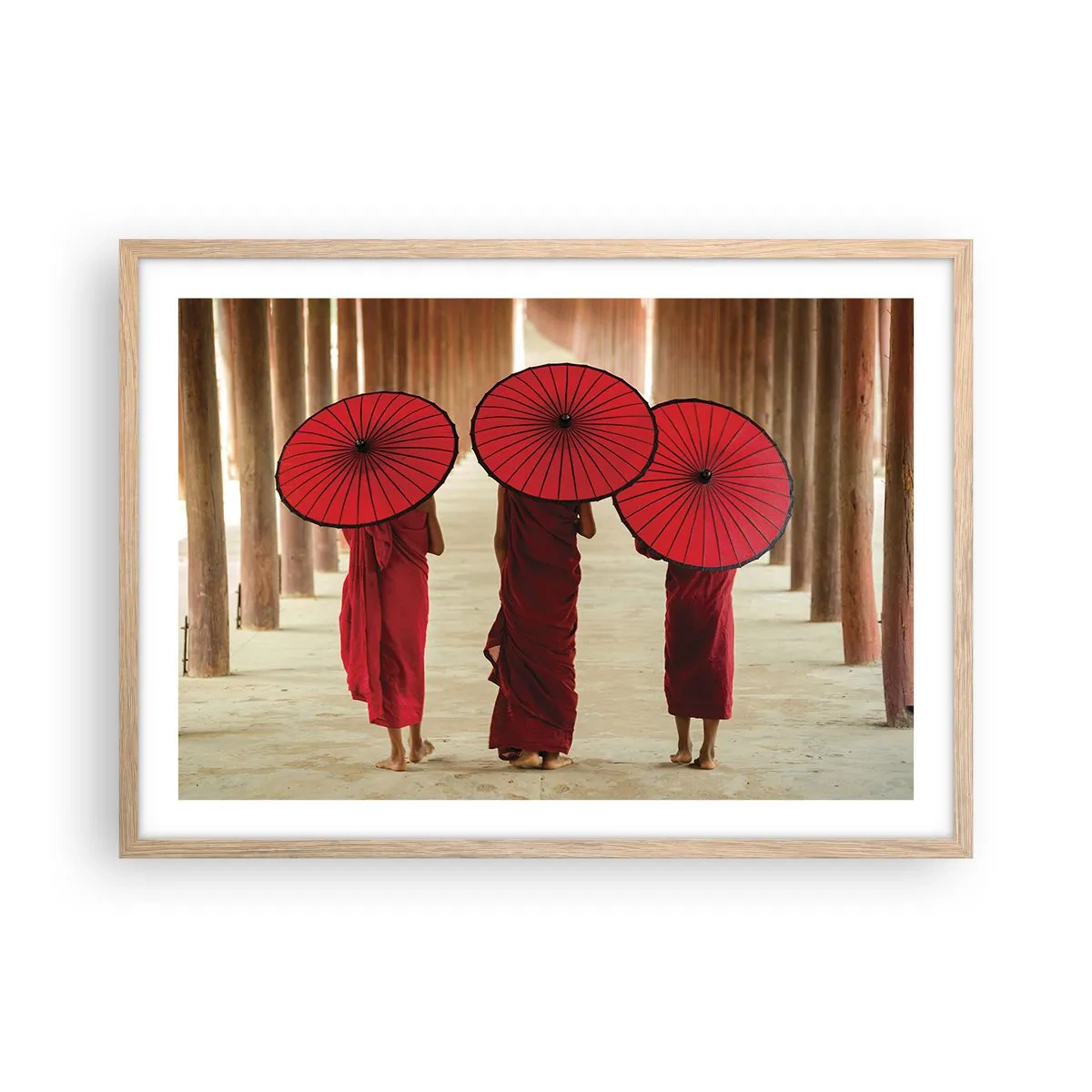 Affiche dans un chêne clair - Poster - Sur la route du pays pure - 70x50 cm