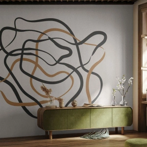 Papier peint sur mesure Premium Canvas - Tout s'est mal déroulé - Bohème, Abstraction, Lignes