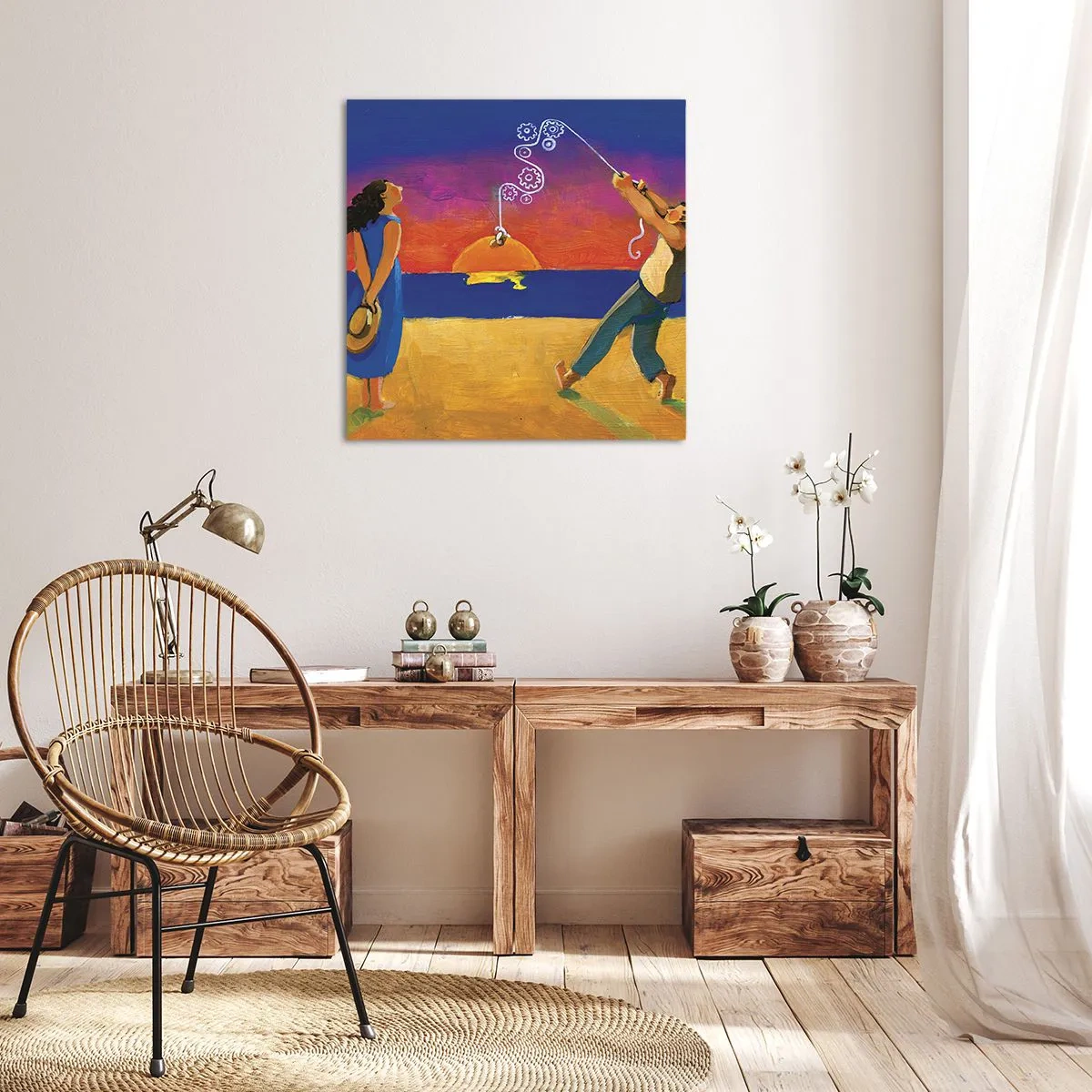 Impression sur toile - Image sur toile - Plus qu'une étoile dans le ciel - 70x70 cm