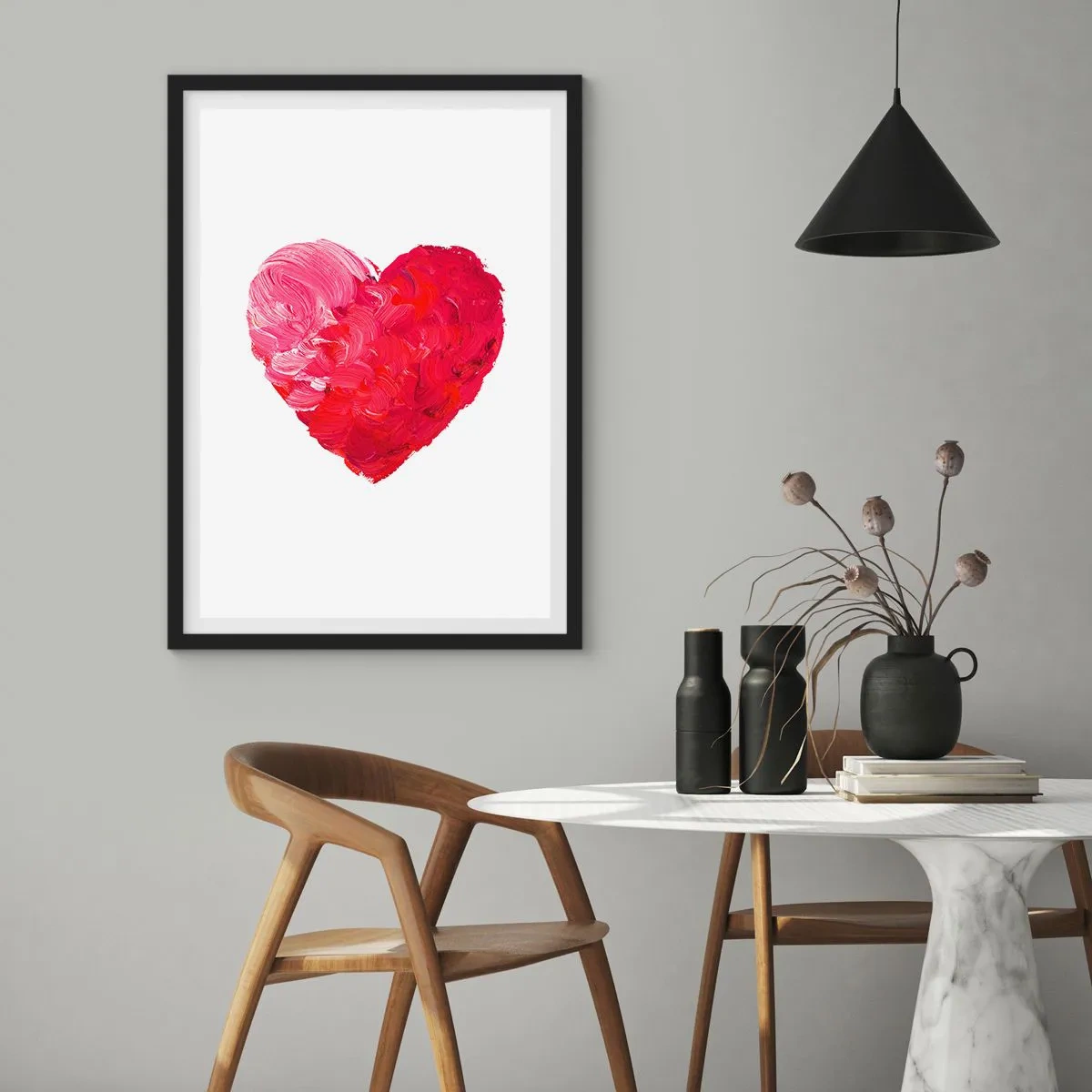 Affiche dans un cadre noir - Poster - All you need is love - 40x50 cm