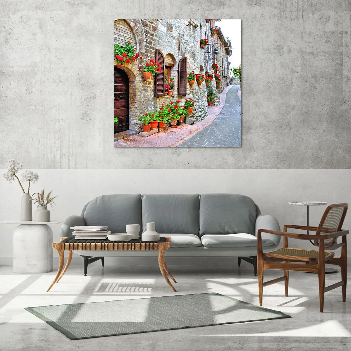 Impression sur verre - Image sur verre - Ambiance italienne - 60x60 cm