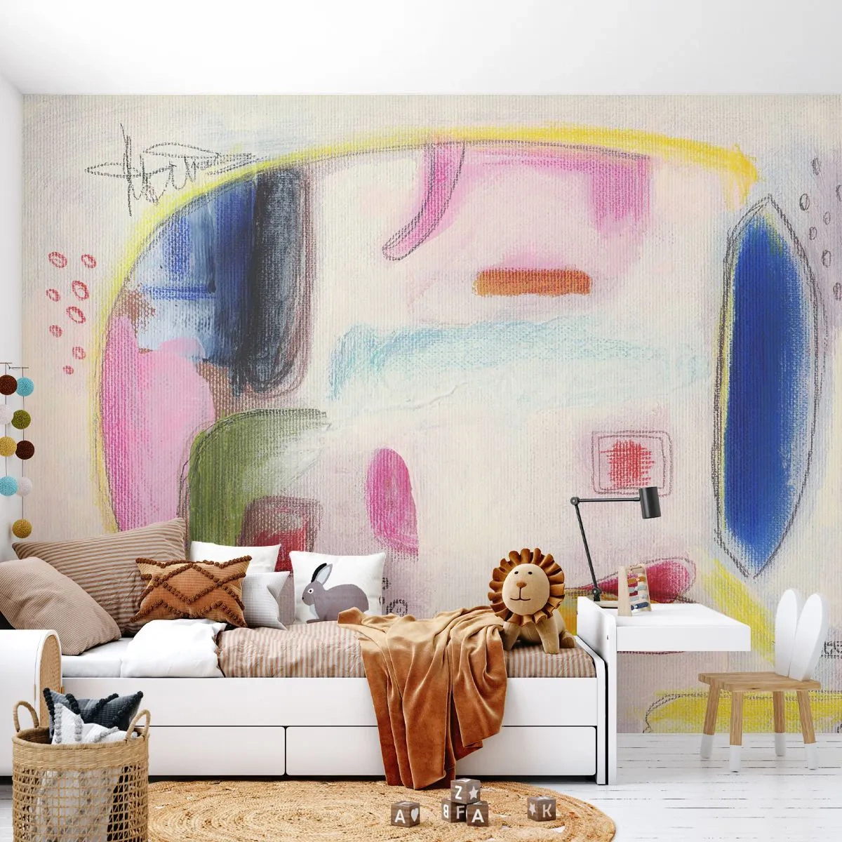 Papier Peint Autocollant Deluxe Sticker - Plus convexe que concave ou plat - Abstraction, Morceau, Éléphant - 250x175 cm
