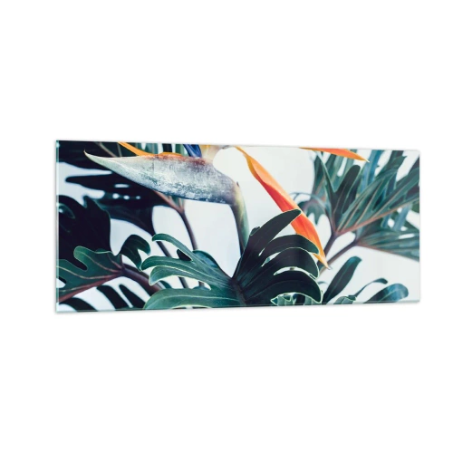 Impression sur verre - Image sur verre - Le buisson oiseaux - 100x40 cm