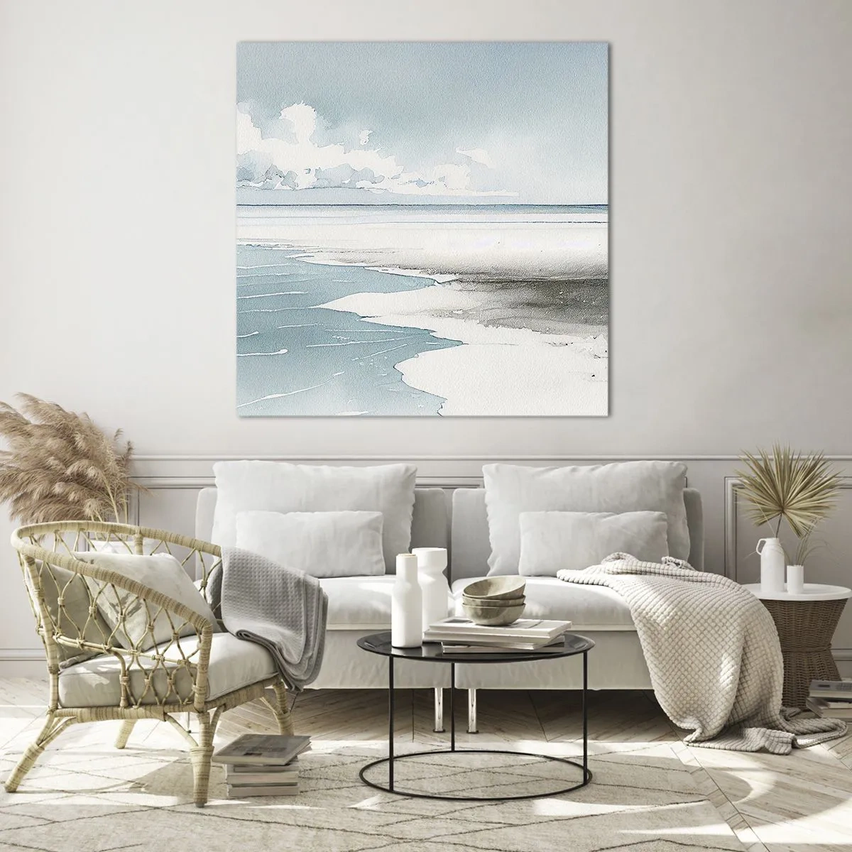 Impression sur verre - Image sur verre - Marée douce - 50x50 cm