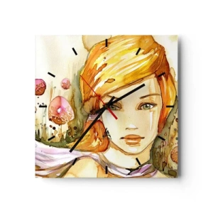 Horloge murale - Pendule murale - Un regard émeraude qui calme la colère - 40x40 cm