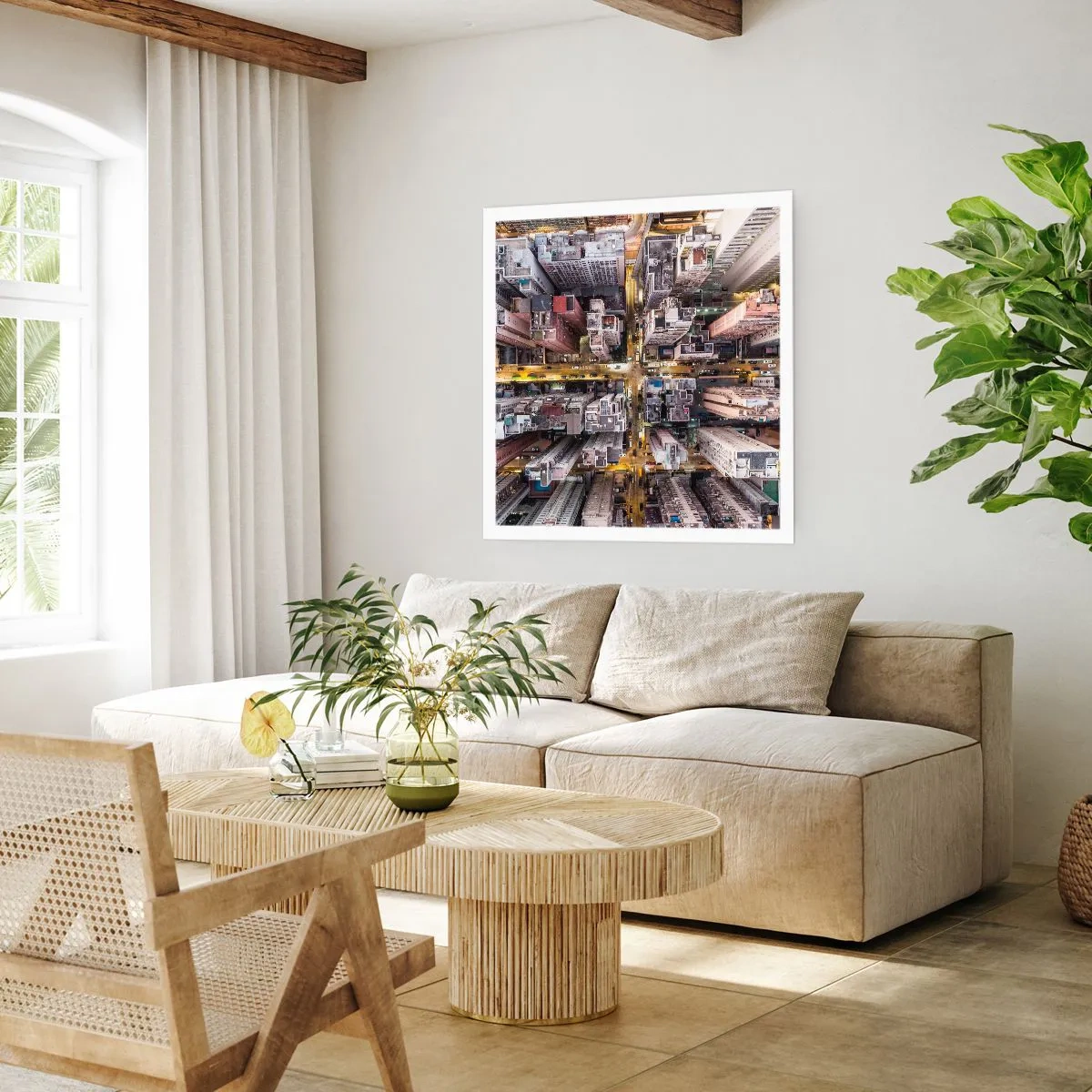 Affiche - Poster - Salutations de Hong-Kong - 40x40 cm