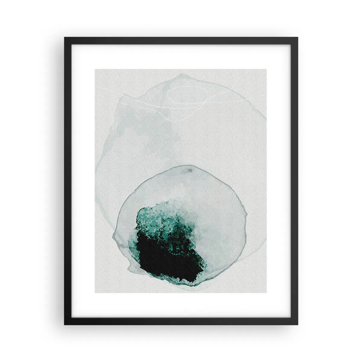 Affiche dans un cadre noir - Poster - Dans une goutte d'eau - 40x50 cm