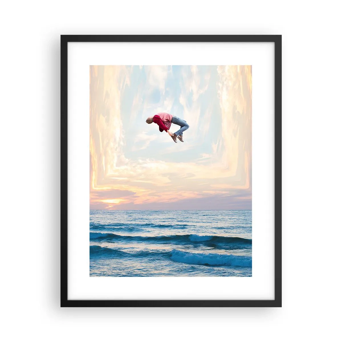 Affiche dans un cadre noir - Poster - Vers une autre dimension - 40x50 cm