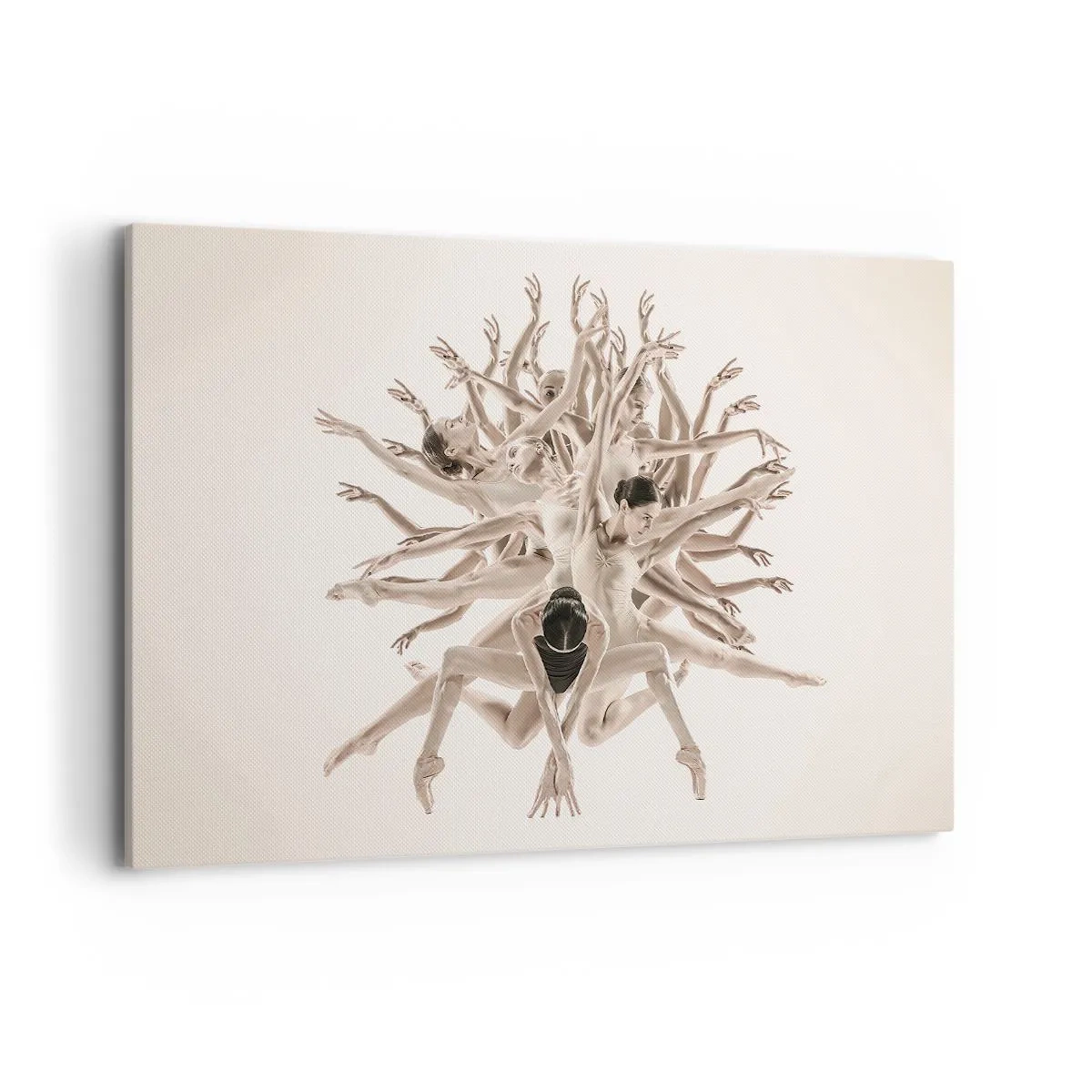 Impression sur toile - Image sur toile - Composition abstraite de danseurs en mouvement - 120x80cm - S'épanouir en danse - Décoration murale moderne pour le salon et la chambre ARTTOR