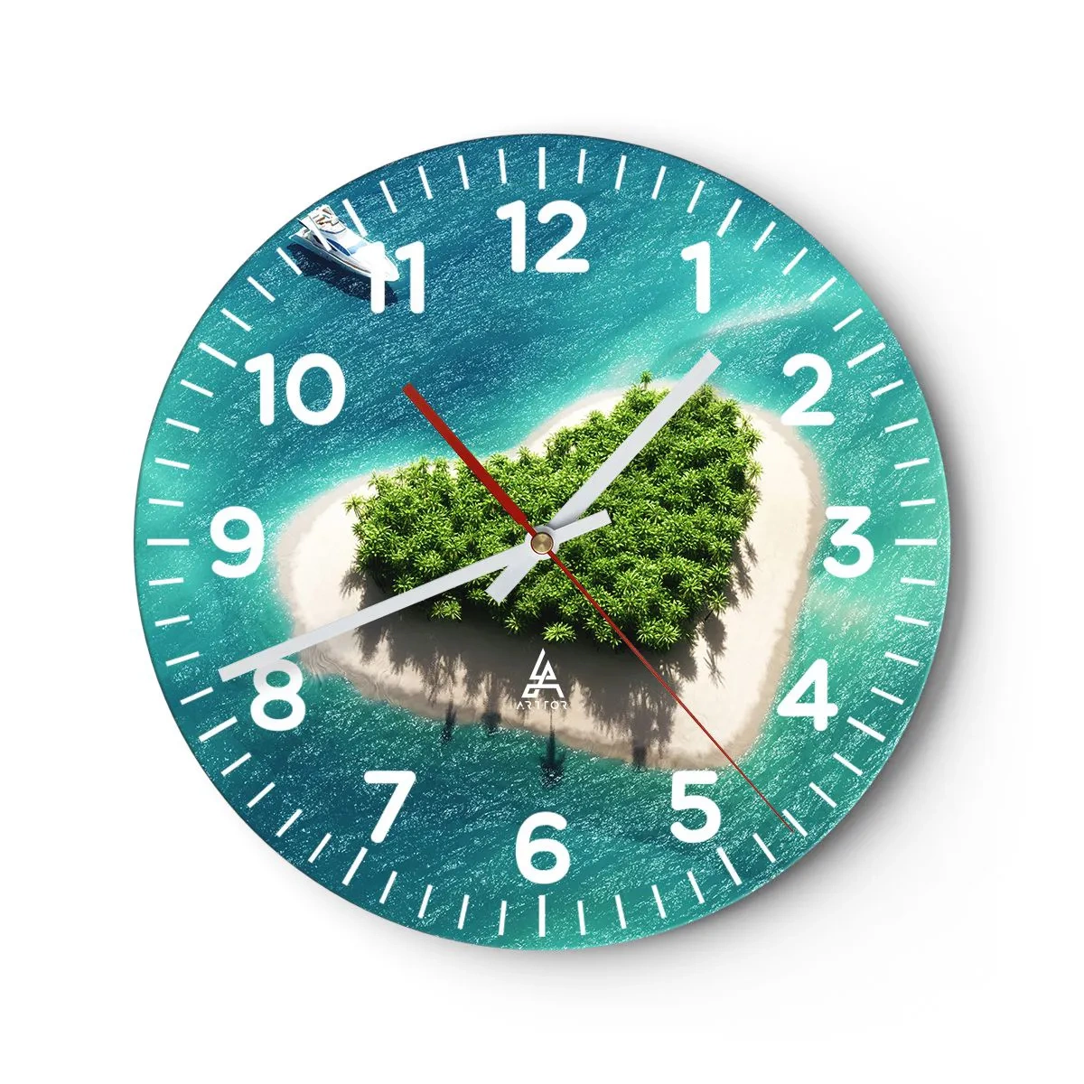Horloge murale - Pendule murale - J'aime l'été - 30x30 cm
