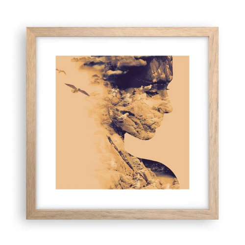 Affiche dans un chêne clair - Poster - Beauté de la nature - 30x30 cm