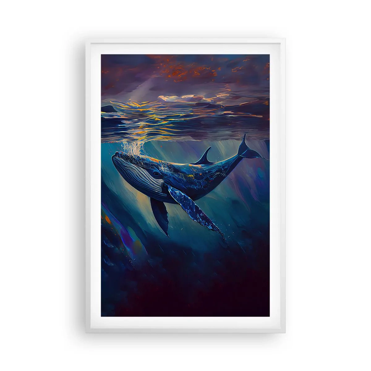 Affiche dans un cadre blanc - Poster - Bienvenue dans mon monde - 61x91 cm
