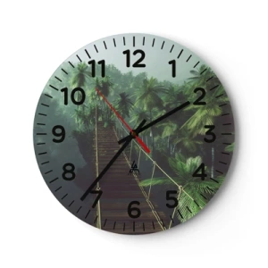 Horloge murale - Pendule murale - Au fil de la verdure - 40x40 cm