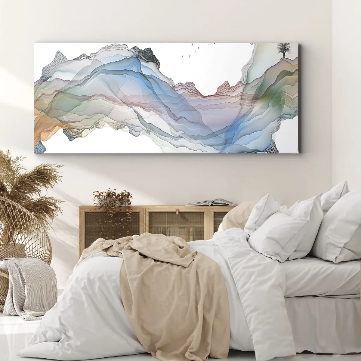 Impression sur toile - Image sur toile - Vers les montagnes de cristal - 90x30 cm