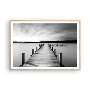 Affiche dans un chêne clair - Poster - Au point d'eau - la paix - 100x70 cm