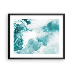 Affiche dans un cadre noir - Poster - Marécage bleu - 50x40 cm