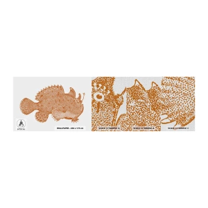 Échantillon de Papier Peint Premium Canvas - Et pourtant un poisson - Poisson de mer, Océan, Bord de mer - 100x30 cm