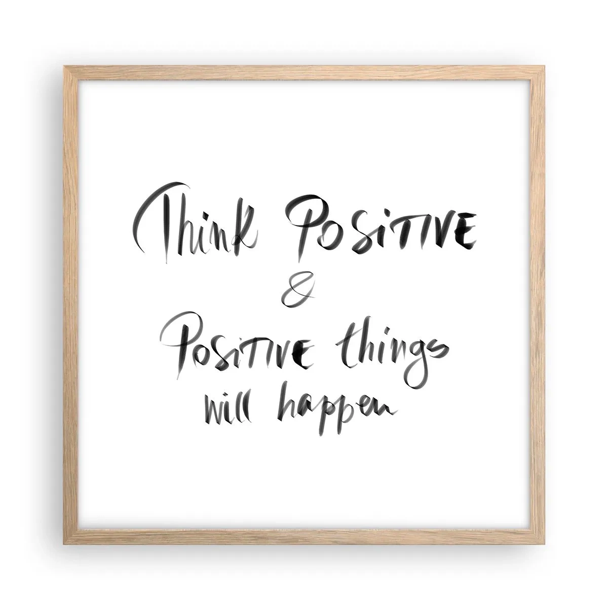 Affiche dans un chêne clair - Poster - Comment vivre? - 50x50 cm