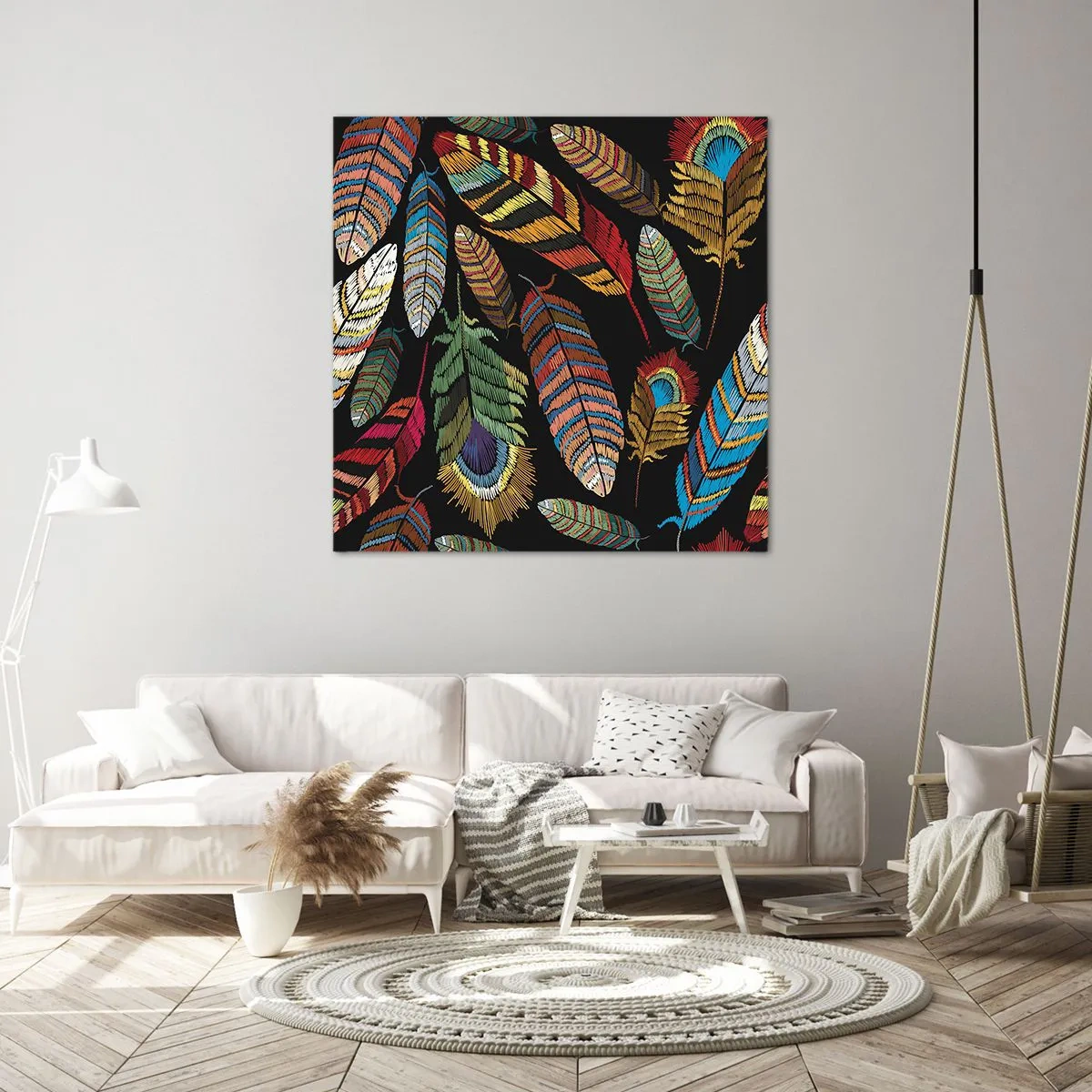 Impression sur toile - Image sur toile - Le carnaval des oiseaux - 50x50 cm