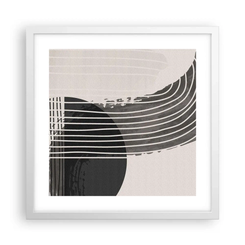 Affiche dans un cadre blanc - Poster - Aller et retour - 40x40 cm