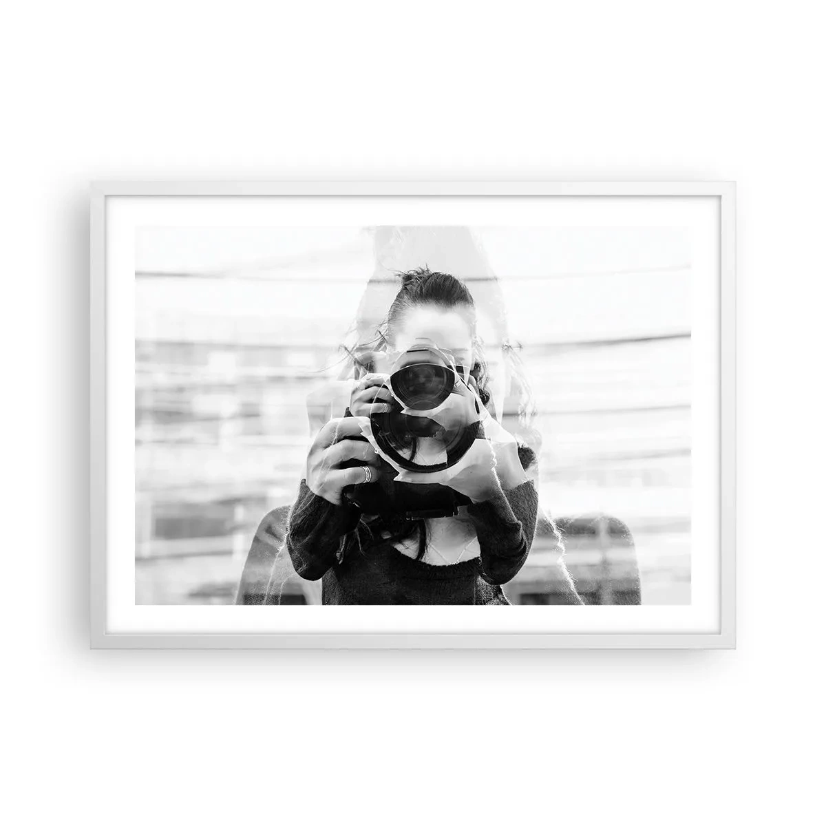 Affiche dans un cadre blanc - Poster - Créateur et matériel - 70x50 cm