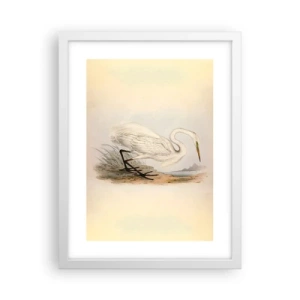 Affiche dans un cadre blanc - Poster - Dame sur les joncs - 30x40 cm