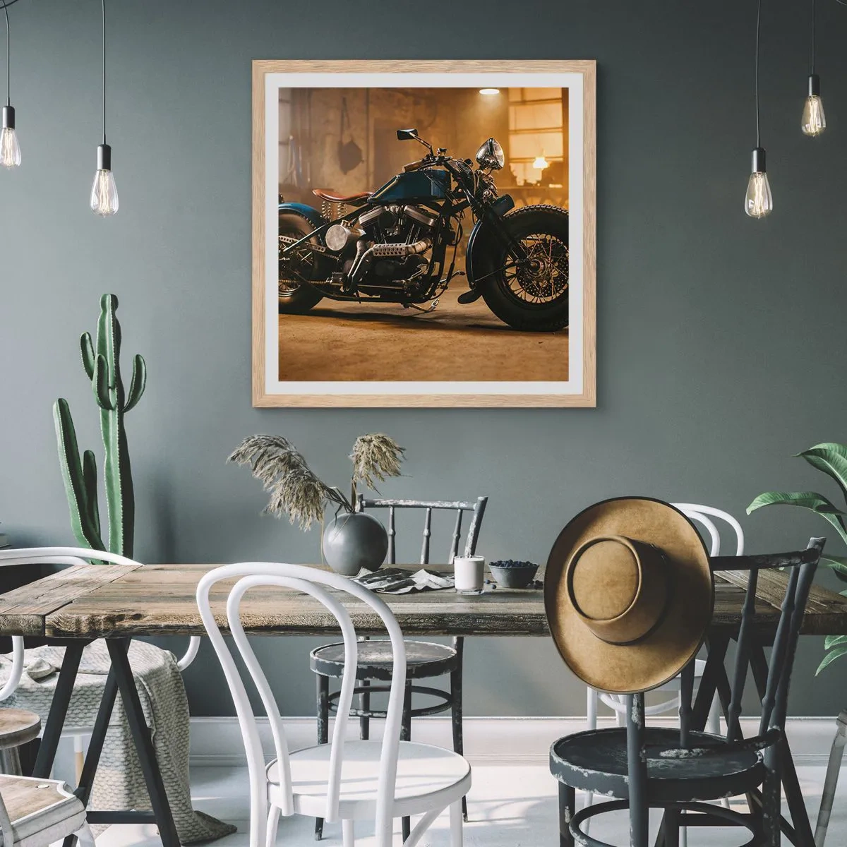 Affiche dans un chêne clair - Poster - Je peux tout - 60x60 cm