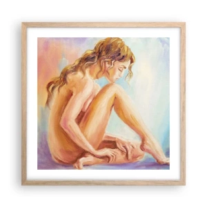 Affiche dans un chêne clair - Poster - Acte de jeunesse - 50x50 cm