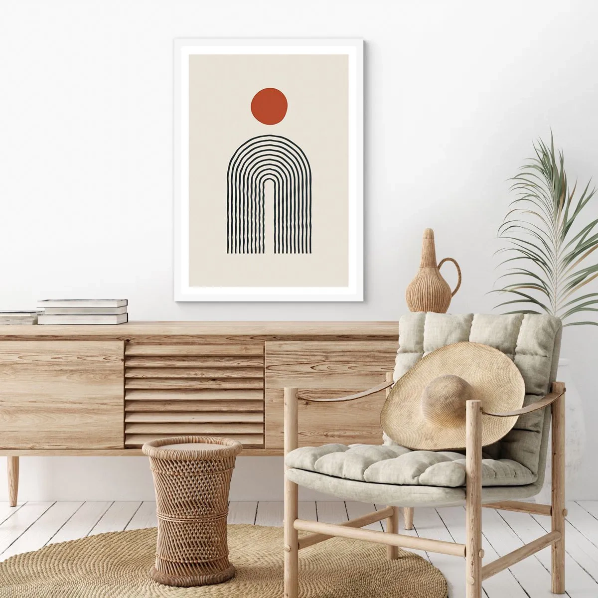 Affiche dans un cadre blanc - Poster - Le magnétisme des formes et des couleurs - 40x50 cm