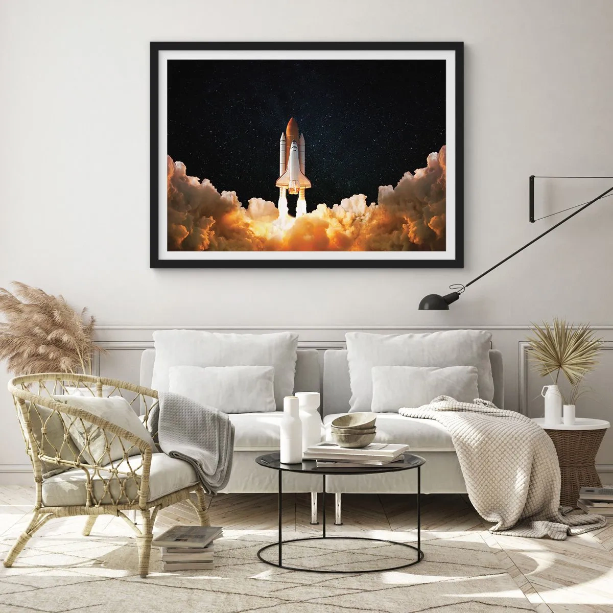 Affiche dans un cadre noir - Poster - Ad astra! - 40x30 cm