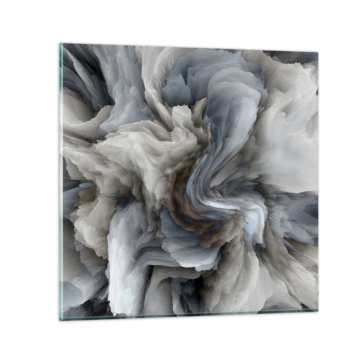 Impression sur verre - Image sur verre - Pierre et fleur - 60x60 cm