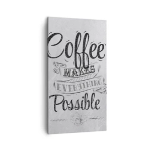 Impression sur toile - Image sur toile - Comment ne pas aimer le café maintenant - 45x80 cm