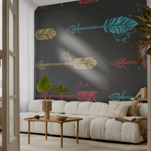 Papier Peint Autocollant Deluxe Sticker - Dans l'ordonnance - Abstraction, Bohème, Flèche - 350x256 cm