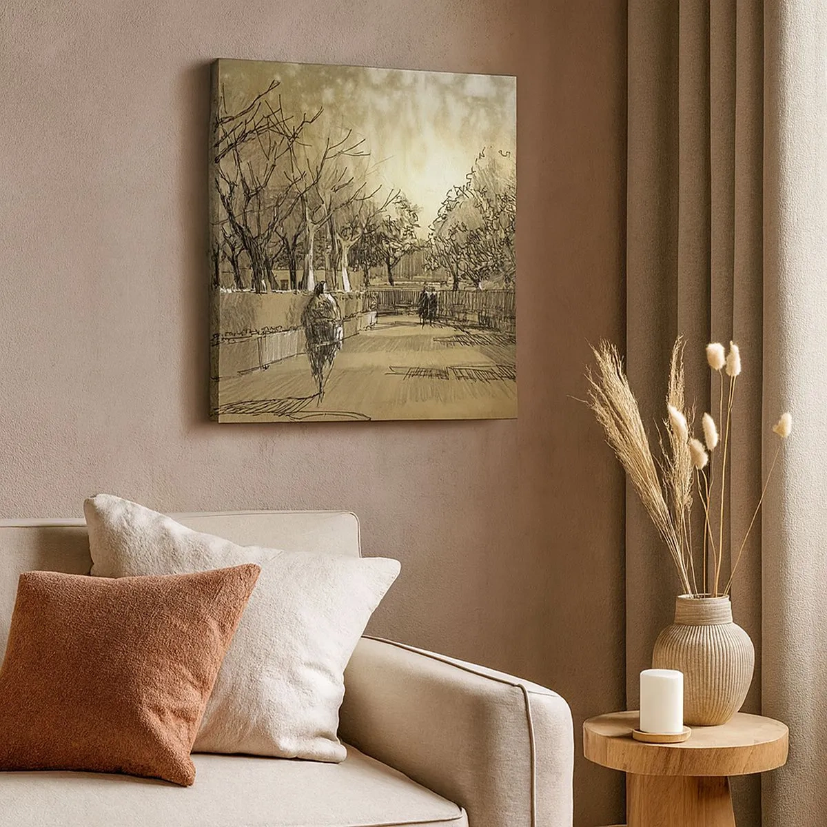 Impression sur toile - Image sur toile - Un moment arrêté avec une plume - 30x30 cm