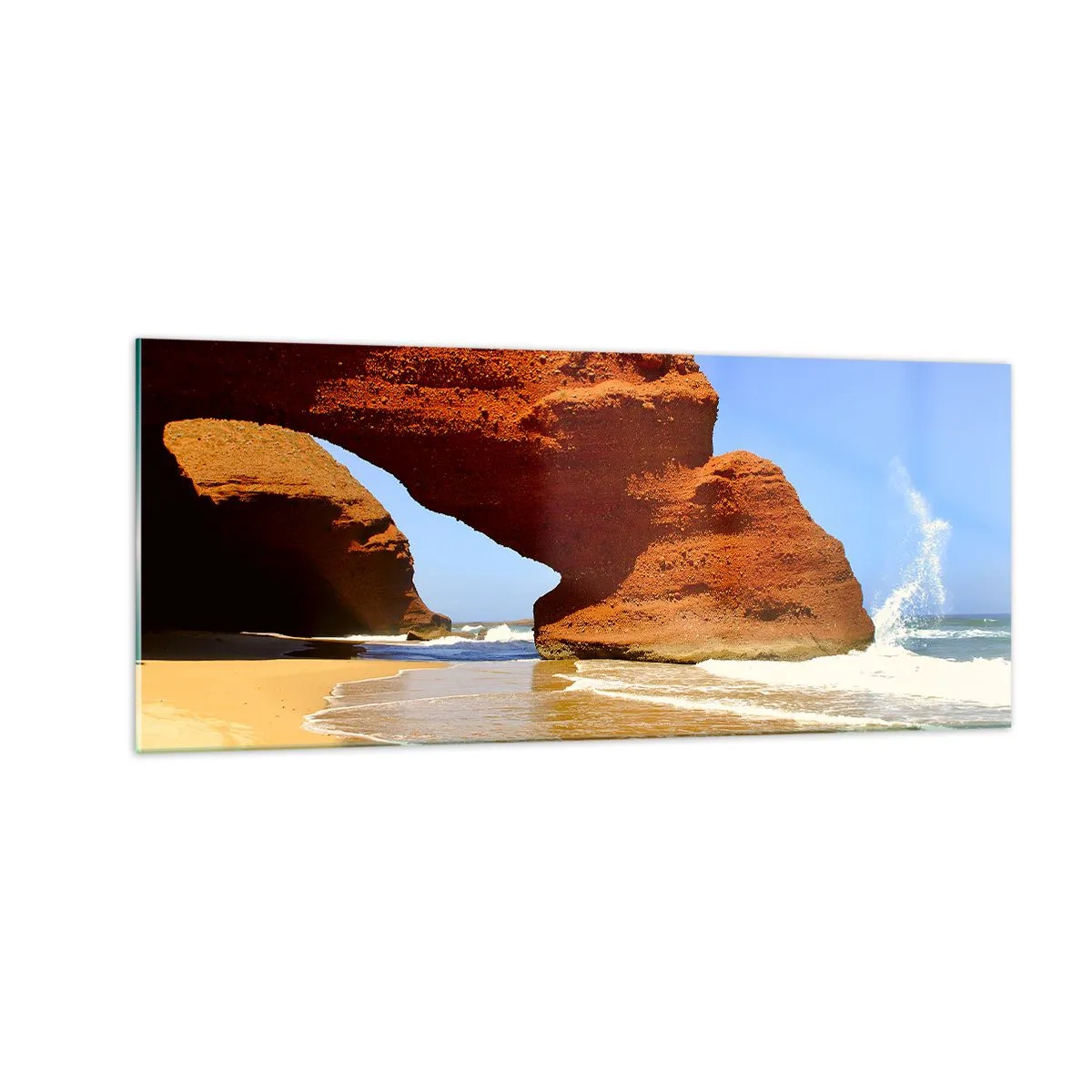Impression sur verre - Image sur verre - L'eau et le vent depuis des milliers d'années - 100x40 cm