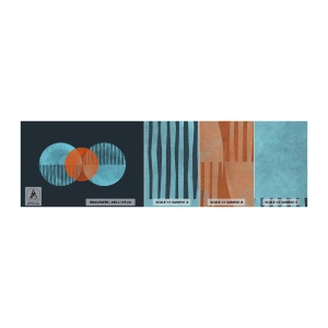 Échantillon de Papier Peint Premium Canvas - Composition symétrique - Abstraction, Morceau, Motif géométrique - 100x30 cm