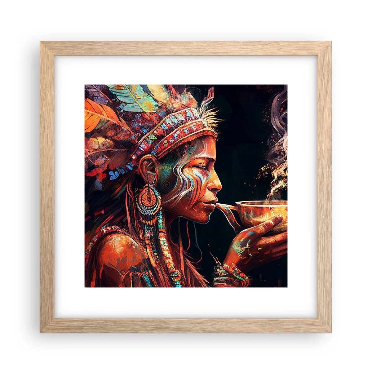 Affiche dans un chêne clair - Poster - Rituel magique - 30x30 cm