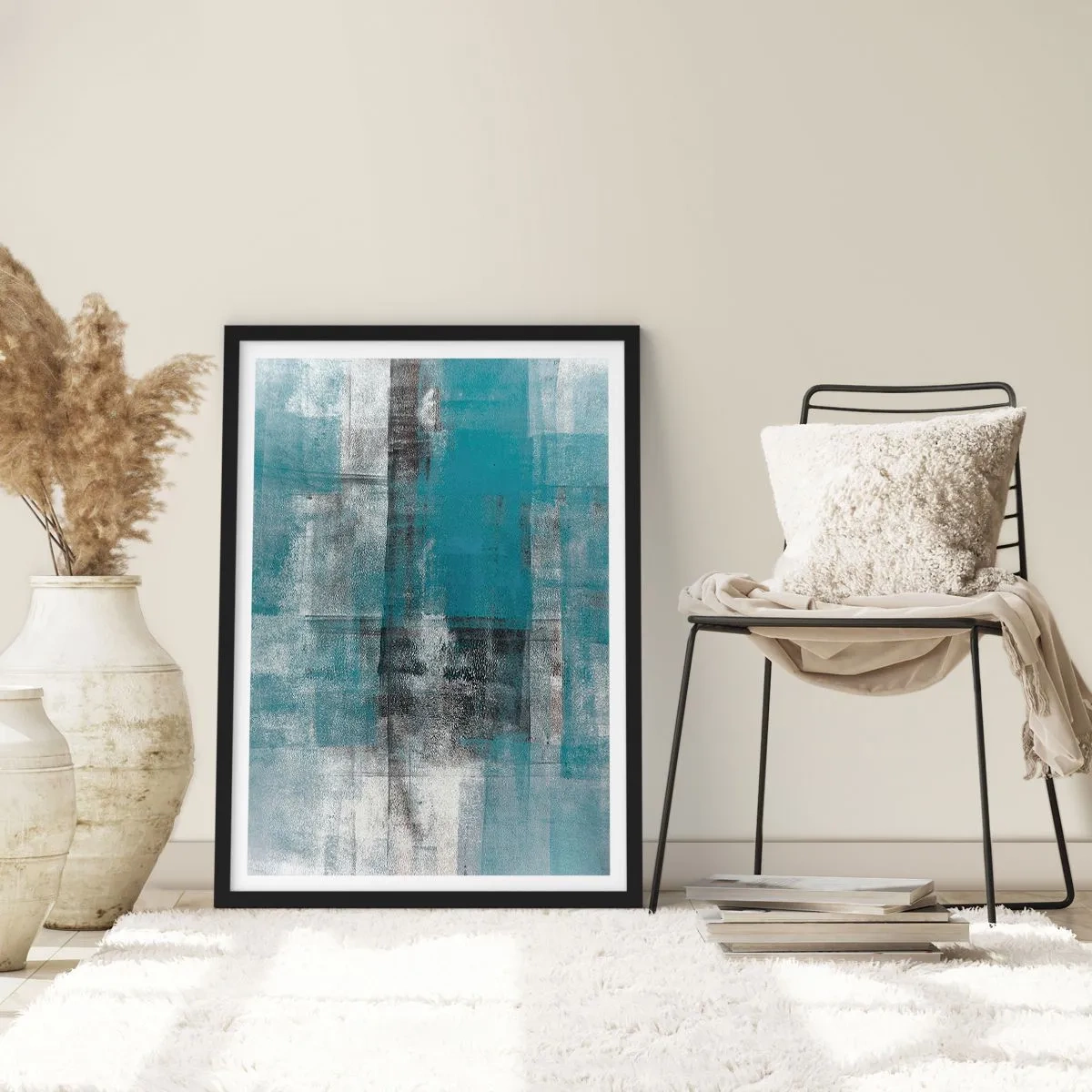 Affiche dans un cadre noir - Poster - Eau et air - 40x50 cm