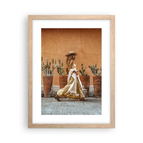 Affiche dans un chêne clair - Poster - Style hippie - 30x40 cm