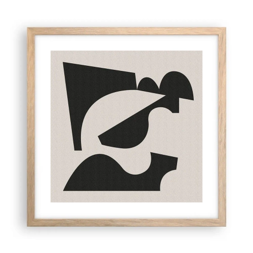 Affiche dans un chêne clair - Poster - À monter soi-même - 40x40 cm