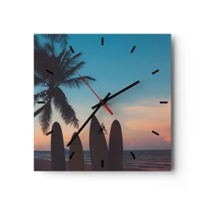 Horloge murale - Pendule murale - Demain sera amusant aussi - 40x40 cm