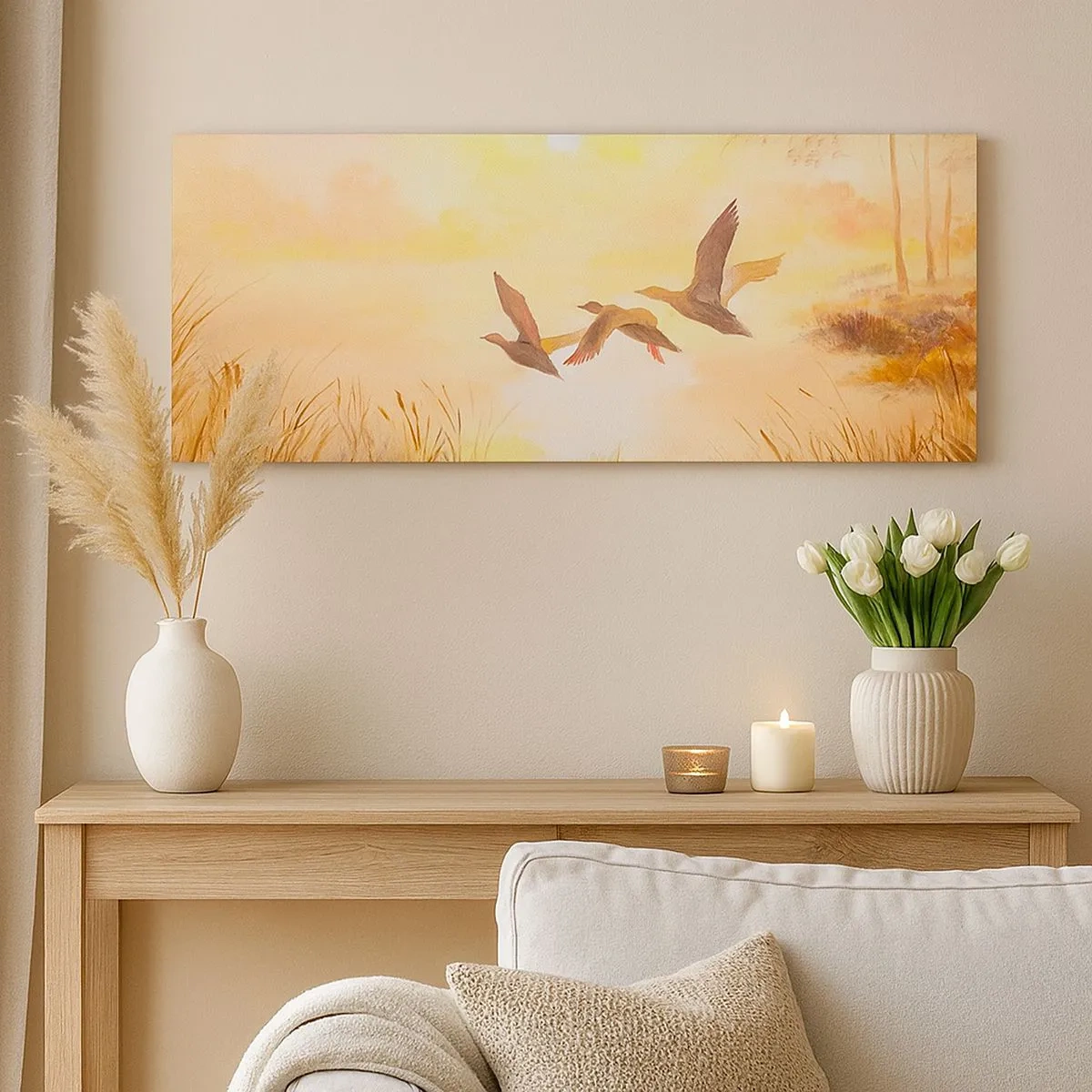 Impression sur toile - Image sur toile - Le début d'un long voyage - 100x40 cm