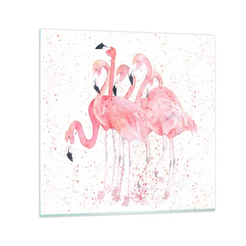 Impression sur verre - Image sur verre - Ensemble rose - 40x40 cm