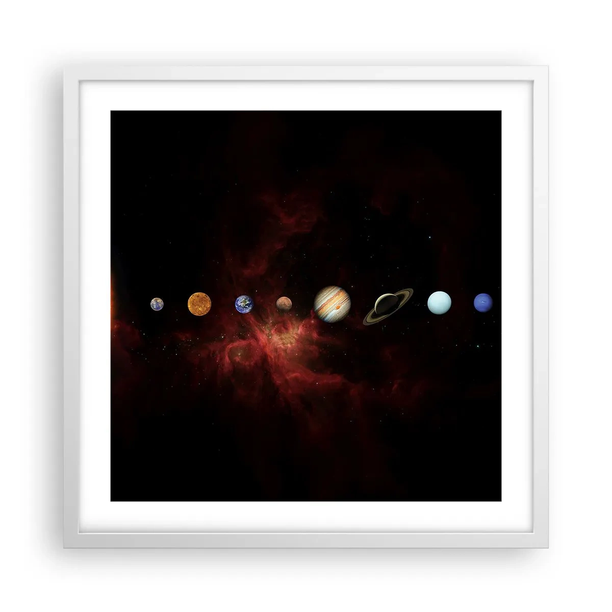 Affiche dans un cadre blanc - Poster - Notre quartier - 50x50 cm